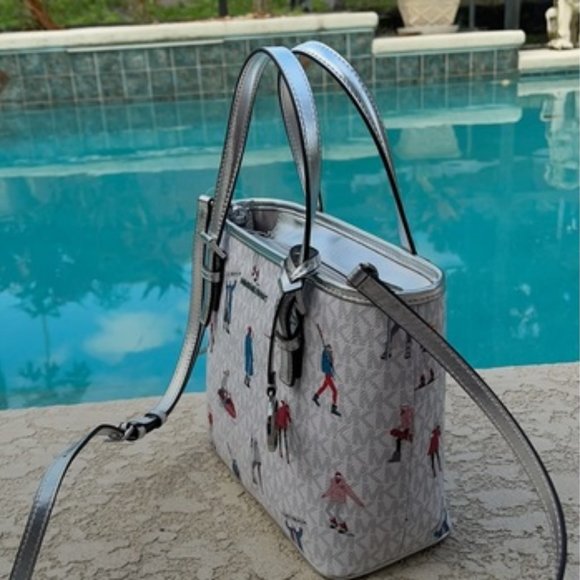 Michael Kors Jet Set Girls XS Convertible Satchel Bright White - Picture 2 of 16